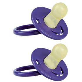 Baby-Frank® Beruhigungssauger in Kirschform Latex 6-18 Monate blau/petrol