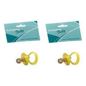 Dr. Junghans® Beruhigungssauger kirschform Latex 0-6 Monate gelb