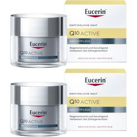 Eucerin Q10 Active Nachtpflege – Anti-Falten Nachtcreme für empfindliche Haut mit hauteigenem, hochwirksamem Coenzym Q10