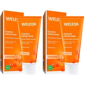 Weleda Express Handcreme Sanddorn - aufbauende Intensivpflege, fruchtig-frischer Duft