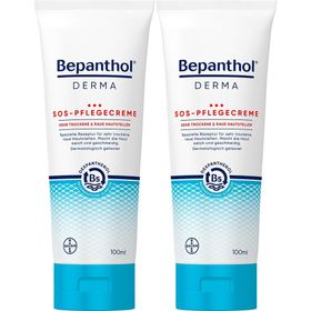 Bepanthol® DERMA SOS-Pflegecreme, Körperpflege für sehr trockene und raue Hautstellen, dermatologisch getestete Feuchtigkeitscreme mit Dexpanthenol