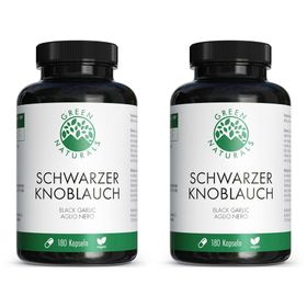 GREEN NATURALS Schwarzer Knoblauch 600 mg hochdosiert vegan