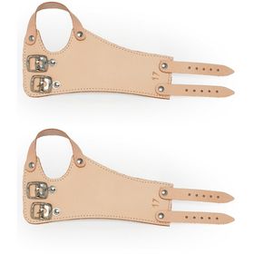 FRANK® Handgelenkriemen aus Leder mit Daumenschlaufe 2 Schnallen Gr. 15