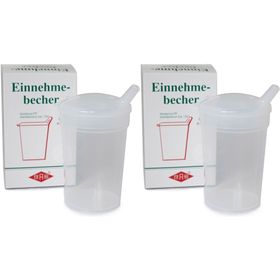 FRANK® Einnehmebecher Kunststoff mit abnehmbarem Trinkdeckel 4 mm