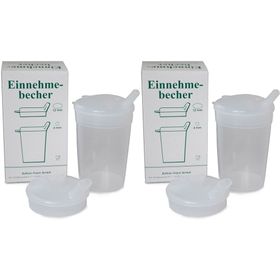 FRANK® Einnehmebecher Kunststoff mit austauschbaren Trinkdeckel 4 mm / 12 mm