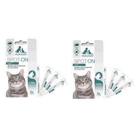 Hukasin® Spot On Katze - Zecken- und Floh Schutz - langanhaltender Zeckenschutz & Flohmittel für Katzen bis zu 12 Wochen, für die Gesundheit Ihrer Katze