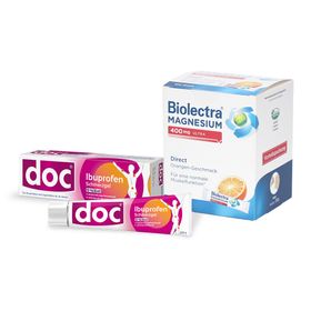 Biolectra MAGNESIUM 400 mg ultra Direct + doc® Ibuprofen Schmerzgel