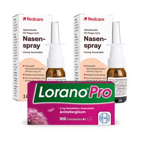 Lorano®Pro Allergietabletten + Redcare Xylo 0,1 % Nasenspray