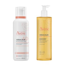 Avène XERACALM A.D Rückfettende Creme - gegen Juckreiz und zur Pflege von Neurodermitis + Avène XeraCalm A.D Reinigungsöl - gegen Juckreiz und zur Pflege von Neurodermitis