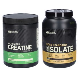 Optimum Nutrition Creatin + OPTIMUM NUTRITION® Gold Standard® 100% Isolate Chocolate Bliss