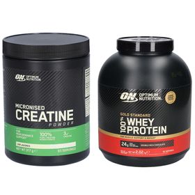 Optimum Nutrition Creatin + Optimum Nutrition® Gold Standard 100% Whey Protein Powder Double Rich Chocolate