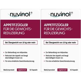 nuvinol Appetitzügler für die Gewichtsreduzierung bei Übergewicht & Adipositas – vegetarisch