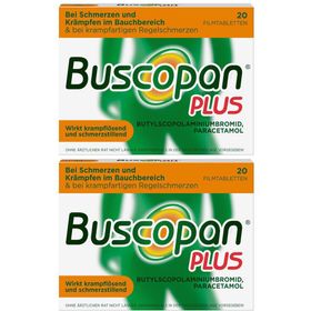 Buscopan Plus mit Paracetamol- schnell bei Bauch- und Magenschmerzen mit Krämpfen & Regelschmerzen