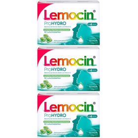 Lemocin® ProHYDRO für zwischendurch – Lutschtabletten mit Vitamin C, Biotin und Eibischwurzelextrakt zur Beruhigung und Befeuchtung von Hals und Rachen. Vegan, zuckerfrei, ab 4 Jahren