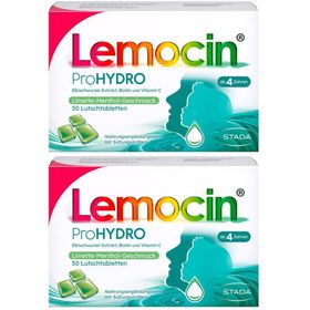 Lemocin® ProHYDRO für zwischendurch – Lutschtabletten mit Vitamin C, Biotin und Eibischwurzelextrakt zur Beruhigung und Befeuchtung von Hals und Rachen. Vegan, zuckerfrei, ab 4 Jahren