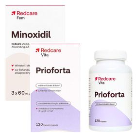 Redcare Minoxidil 20 mg/ml für Frauen + Redcare Vita Prioforta