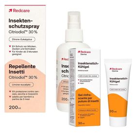 Redcare Insektenschutzspray Citriodiol™ 30 % + Redcare Derma Insektenstich-Kühlgel