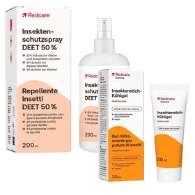 Redcare Insektenschutzspray DEET 50% + Redcare Derma Insektenstich-Kühlgel