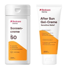 Redcare Sonnencreme LSF 50 + Redcare Derma After Sun Gel-Creme Sensitive Relief