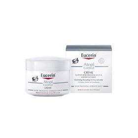 Eucerin® AtopiControl Creme – Reichhaltige Hautpflege für trockene, gereizte Haut & bei Neurodermitis + Aquaphor Protect & Repair Salbe 7ml GRATIS