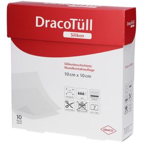 DracoTüll Silikon 10 x 10 cm steril
