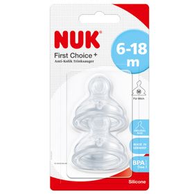 NUK First Choice Plus Silikonsauger für Milch, 6-18 Monate