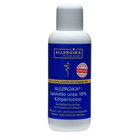 ALLERGIKA® Lipolotio Urea 10% - Sehr reichhaltige Intensiv-Körperpflege bei sehr trockener, sehr rauer, schuppender Haut auch mit Juckreiz z.B. Schuppenflechte, Reibeisenhaut oder Fischschuppenkrankheit