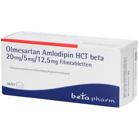 Olmesartan Amlodipin HCT beta 20 mg/5 mg/12,5 mg