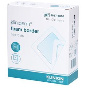 Kliniderm Foam Border Schaumverband 10x10cm steril