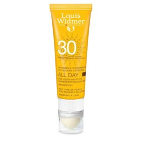 Louis Widmer All Day 30 Milch leicht parfümiert + Lippenpflege Stift UV 30