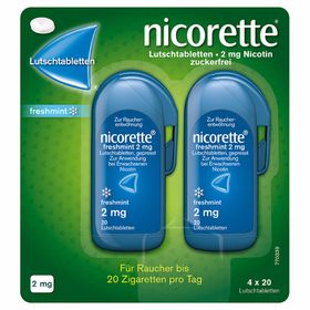 nicorette® Lutschtablette freshmint 2 mg + Johnson & Johnson Listerine Mini GRATIS