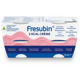 Fresubin 2 kcal Creme Walderdbeere | eiweißreicher Pudding bei Schluckstörungen & Dysphagie
