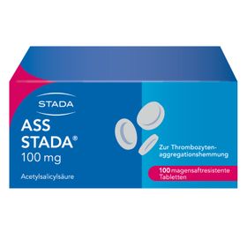 ASS STADA® 100 mg magensaftresistente Tabletten zur Vorbeugung von Herzinfarkt und Schlaganfall bei vorbelasteten Patienten magenfreundliche Formulierung