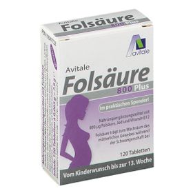 Avitale Folsäure 800 Plus B12 + Jod