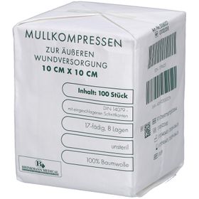 Brinkmann Medical Mullkompressen 10 x 10 cm unsteril 8-fach