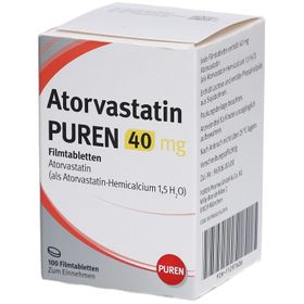 ATORVASTATIN PUREN 40 mg Filmtabletten Dose