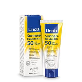 Linola Sonnen-Hautmilch: Sonnencreme LSF 50 für trockene, empfindliche und zu Neurodermitis neigende Haut