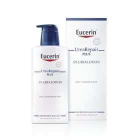 Eucerin® UreaRepair PLUS Lotion 5% – 48h intensive Pflege für trockene bis sehr trockene Haut + Aquaphor Protect & Repair Salbe 7ml GRATIS