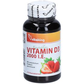 vitaking® Vitamin-D3 mit Erdbeergeschmack 2000 I.E.