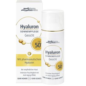 medipharma cosmetics Hyaluron Sonnenpflege Gesicht Creme LSF 50+