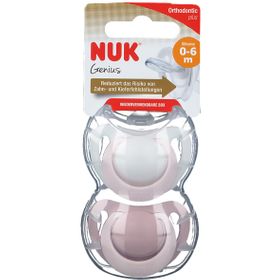 NUK® Genius Schnuller aus Silikon 0 bis 6 Monate (Farbe/Motiv nicht wählbar)
