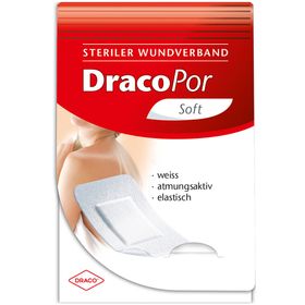 DracoPor Wundverband Soft weiß steril 8 x 15 cm