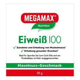MEGAMAX® Nutrition Eiweiß 100 Haselnuss-Geschmack