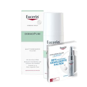 Eucerin® DermoPure Mattierendes Fluid – für unreine, zu Akne neigende Haut & mattiert mit 8-Stunden Anti-Glanz-Effekt- Jetzt 20 % sparen* mit eucerin20