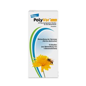 PolyVar Yellow Bienenschleuse, imprägnierter Streifen zum Einsetzen am Flugloch, zur Bekämpfung der Varroa-Milbe