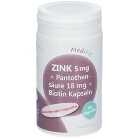 MediFit Zink 5 mg + Pantothensäure + Biotin