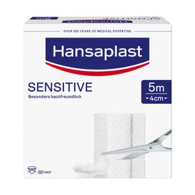 Hansaplast Sensitive Pflaster 5 m x 4 cm - Jetzt 20% sparen mit dem Code "pflaster20"