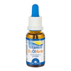 Dr. Jacob's Vitamin D3 Öl forte 2000 IE D3 hochdosiert 640 Tropfen vegetarisch