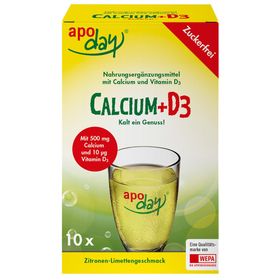 apoday® Calcium + D3 Zitrone Limette zuckerfrei