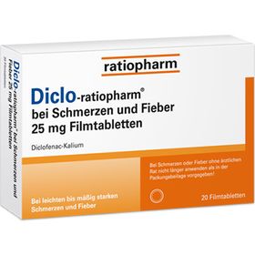 Diclo-ratiopharm® bei Schmerzen und Fieber 25 mg Filmtabletten